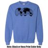 Adult Heavy Blend Heather Royal or Red 60/40 Fleece Crew (S) Thumbnail