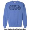 Adult Heavy Blend Heather Royal or Red 60/40 Fleece Crew (S) Thumbnail