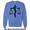 Adult Heavy Blend Heather Royal or Red 60/40 Fleece Crew (S) Thumbnail