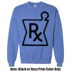 Adult Heavy Blend Heather Royal or Red 60/40 Fleece Crew (S) Thumbnail
