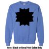 Adult Heavy Blend Heather Royal or Red 60/40 Fleece Crew (S) Thumbnail