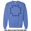 Adult Heavy Blend Heather Royal or Red 60/40 Fleece Crew (S) Thumbnail