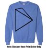 Adult Heavy Blend Heather Royal or Red 60/40 Fleece Crew (S) Thumbnail