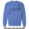 Adult Heavy Blend Heather Royal or Red 60/40 Fleece Crew (S) Thumbnail