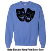 Adult Heavy Blend Heather Royal or Red 60/40 Fleece Crew (S) Thumbnail