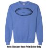 Adult Heavy Blend Heather Royal or Red 60/40 Fleece Crew (S) Thumbnail