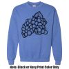 Adult Heavy Blend Heather Royal or Red 60/40 Fleece Crew (S) Thumbnail