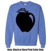 Adult Heavy Blend Heather Royal or Red 60/40 Fleece Crew (S) Thumbnail