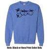 Adult Heavy Blend Heather Royal or Red 60/40 Fleece Crew (S) Thumbnail
