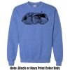 Adult Heavy Blend Heather Royal or Red 60/40 Fleece Crew (S) Thumbnail