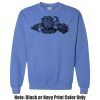 Adult Heavy Blend Heather Royal or Red 60/40 Fleece Crew (S) Thumbnail