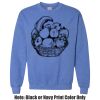 Adult Heavy Blend Heather Royal or Red 60/40 Fleece Crew (S) Thumbnail