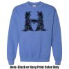 Adult Heavy Blend Heather Royal or Red 60/40 Fleece Crew (S) Thumbnail