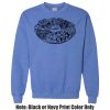 Adult Heavy Blend Heather Royal or Red 60/40 Fleece Crew (S) Thumbnail