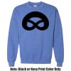Adult Heavy Blend Heather Royal or Red 60/40 Fleece Crew (S) Thumbnail