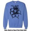 Adult Heavy Blend Heather Royal or Red 60/40 Fleece Crew (S) Thumbnail