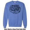Adult Heavy Blend Heather Royal or Red 60/40 Fleece Crew (S) Thumbnail