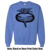 Adult Heavy Blend Heather Royal or Red 60/40 Fleece Crew (S) Thumbnail