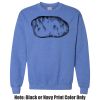 Adult Heavy Blend Heather Royal or Red 60/40 Fleece Crew (S) Thumbnail