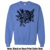 Adult Heavy Blend Heather Royal or Red 60/40 Fleece Crew (S) Thumbnail