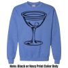 Adult Heavy Blend Heather Royal or Red 60/40 Fleece Crew (S) Thumbnail