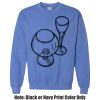 Adult Heavy Blend Heather Royal or Red 60/40 Fleece Crew (S) Thumbnail