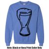 Adult Heavy Blend Heather Royal or Red 60/40 Fleece Crew (S) Thumbnail