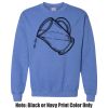 Adult Heavy Blend Heather Royal or Red 60/40 Fleece Crew (S) Thumbnail