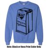 Adult Heavy Blend Heather Royal or Red 60/40 Fleece Crew (S) Thumbnail