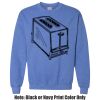 Adult Heavy Blend Heather Royal or Red 60/40 Fleece Crew (S) Thumbnail