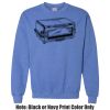 Adult Heavy Blend Heather Royal or Red 60/40 Fleece Crew (S) Thumbnail