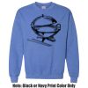 Adult Heavy Blend Heather Royal or Red 60/40 Fleece Crew (S) Thumbnail