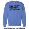 Adult Heavy Blend Heather Royal or Red 60/40 Fleece Crew (S) Thumbnail