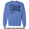 Adult Heavy Blend Heather Royal or Red 60/40 Fleece Crew (S) Thumbnail