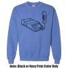 Adult Heavy Blend Heather Royal or Red 60/40 Fleece Crew (S) Thumbnail