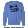 Adult Heavy Blend Heather Royal or Red 60/40 Fleece Crew (S) Thumbnail