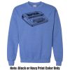 Adult Heavy Blend Heather Royal or Red 60/40 Fleece Crew (S) Thumbnail