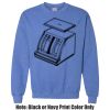 Adult Heavy Blend Heather Royal or Red 60/40 Fleece Crew (S) Thumbnail