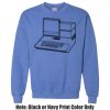 Adult Heavy Blend Heather Royal or Red 60/40 Fleece Crew (S) Thumbnail