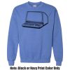 Adult Heavy Blend Heather Royal or Red 60/40 Fleece Crew (S) Thumbnail