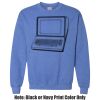 Adult Heavy Blend Heather Royal or Red 60/40 Fleece Crew (S) Thumbnail