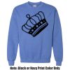 Adult Heavy Blend Heather Royal or Red 60/40 Fleece Crew (S) Thumbnail