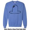 Adult Heavy Blend Heather Royal or Red 60/40 Fleece Crew (S) Thumbnail