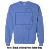 Adult Heavy Blend Heather Royal or Red 60/40 Fleece Crew (S) Thumbnail