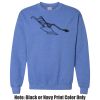 Adult Heavy Blend Heather Royal or Red 60/40 Fleece Crew (S) Thumbnail