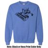 Adult Heavy Blend Heather Royal or Red 60/40 Fleece Crew (S) Thumbnail