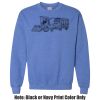 Adult Heavy Blend Heather Royal or Red 60/40 Fleece Crew (S) Thumbnail