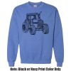 Adult Heavy Blend Heather Royal or Red 60/40 Fleece Crew (S) Thumbnail