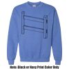 Adult Heavy Blend Heather Royal or Red 60/40 Fleece Crew (S) Thumbnail