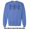 Adult Heavy Blend Heather Royal or Red 60/40 Fleece Crew (S) Thumbnail